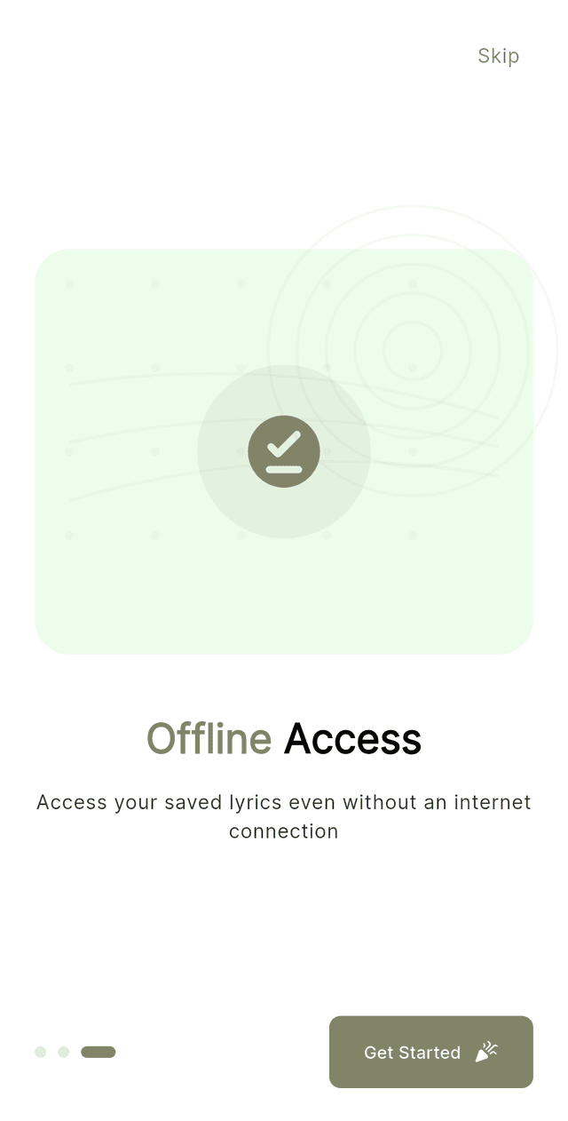 Tononkira Offline Access